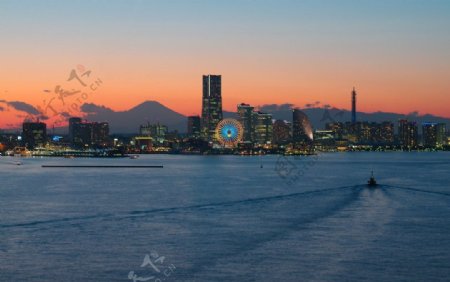横滨傍晚景观图片