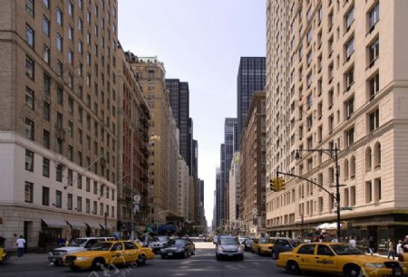 纽约曼哈顿街区街景图片