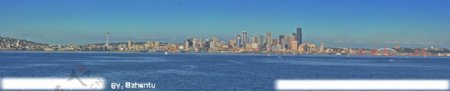 西雅图渡船全景图片