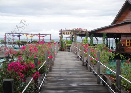 菲律宾卡帕莱岛海上屋图片