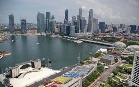 新加坡海滨湾俯瞰图片