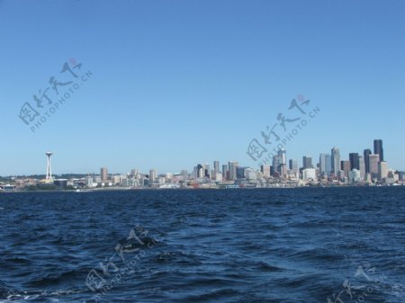 西雅图海岸城市高楼图片