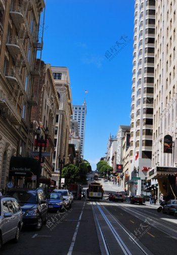 旧金山市内的街景图片