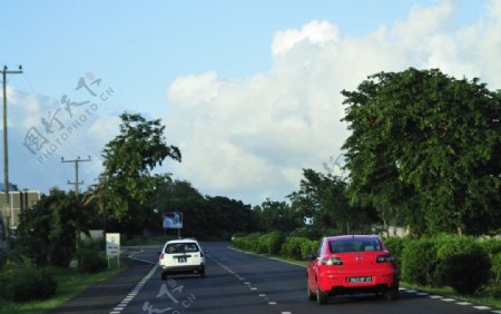 毛里求斯路易港度假村的道路图片