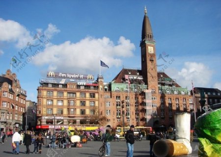 哥本哈根市政厅广场图片