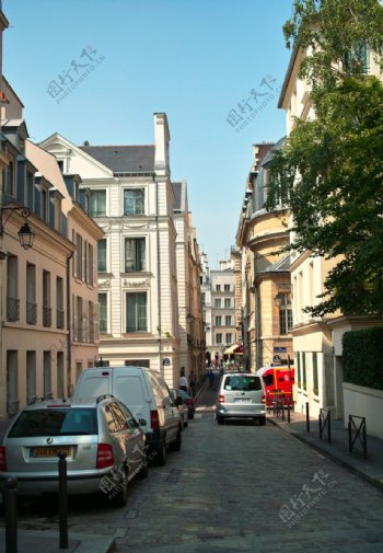 巴黎巴黎聖母院隔河的內街图片