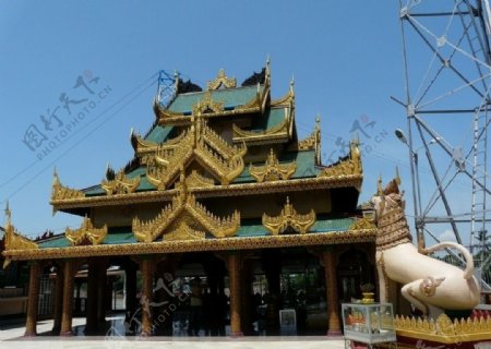 缅甸仰光耶勒水上寺庙图片