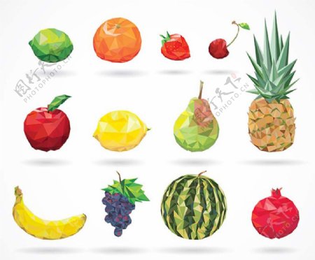 几何水果图标图片