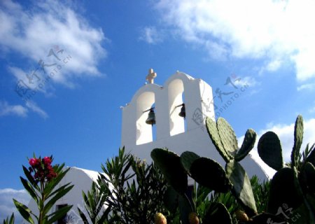 希腊圣岛Oia教堂图片