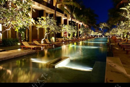 峇里島歐亞西詩飯店夜色图片