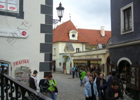 奥地利捷克契斯基库伦洛夫街景图片