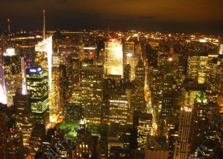 纽约曼啥顿夜景图片