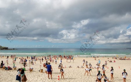 澳洲风光欢乐的邦迪海滩图片
