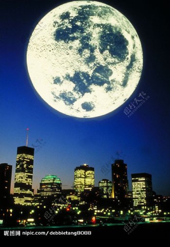 城市月光图片