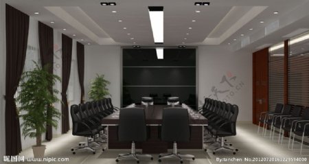 小型会议室效果图图片