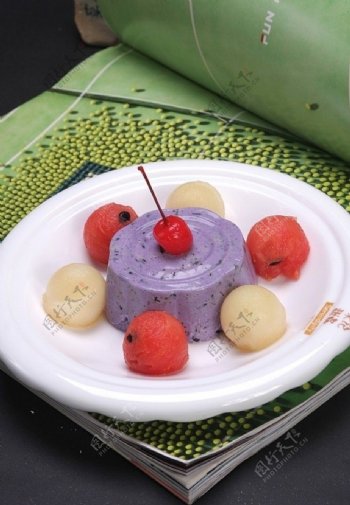香芋紫米布甸图片