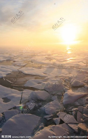 南极日出图片