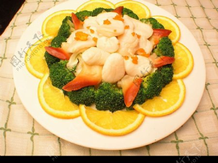 花菜柠檬慈菇图片