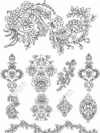 古典花纹花边装饰素材图片