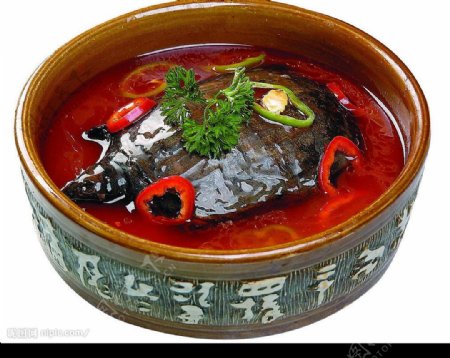 红煨甲鱼红炆水鱼鳖鱼图片