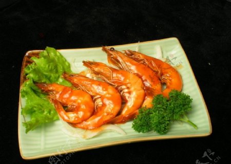 日本料理蕃茄虾图片