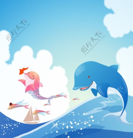 海豚移门图片