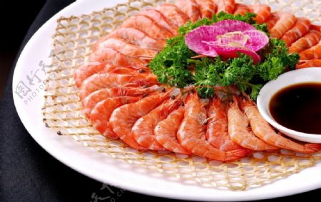 传统美食白灼虾图片