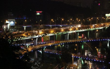 海沧大桥引桥夜景图片