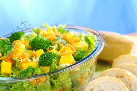 西兰花蔬菜沙拉食物图片