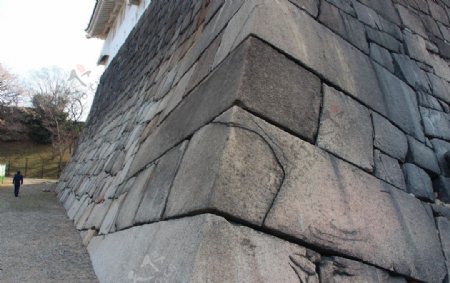 大板城的基脚巨石图片