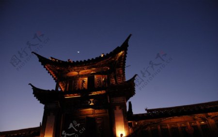 丽江月夜图片