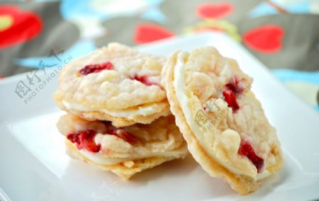 草莓芝士夹心饼干图片
