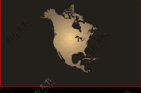 北美地形图片
