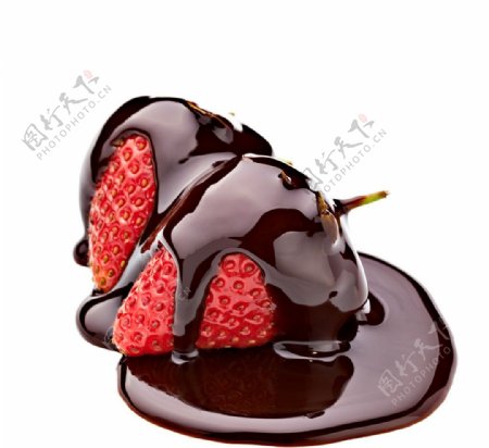 草莓巧克力酱图片