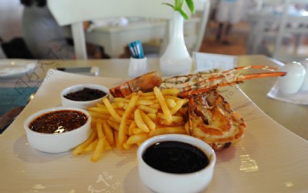 马尔代夫的龙虾餐图片