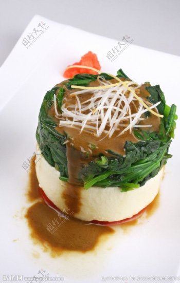 日式菠菜素沙拉图片
