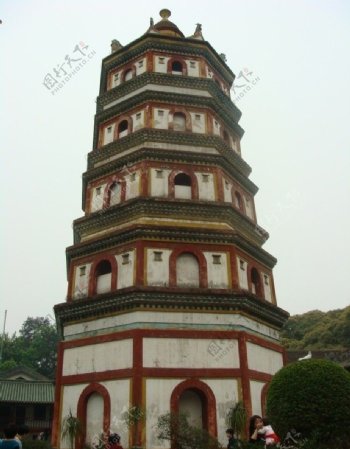 南华寺里的塔图片