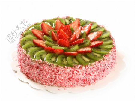 草莓猕猴桃蛋糕图片