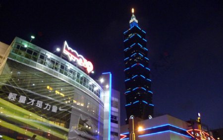 101大樓夜景图片