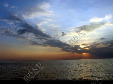 馬尼拉灣的日落图片