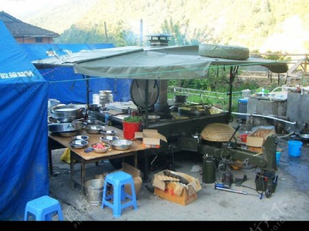 小金县抗震救灾重建指挥部厨房图片