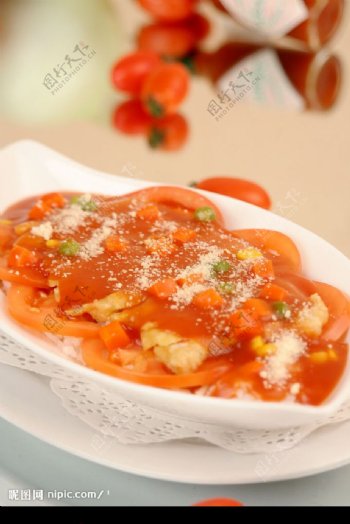 西红柿焗烤饭图片