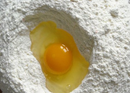 鸡蛋面粉图片