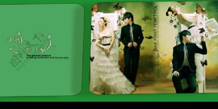 绿色婚纱模板迷情卡特兰09图片