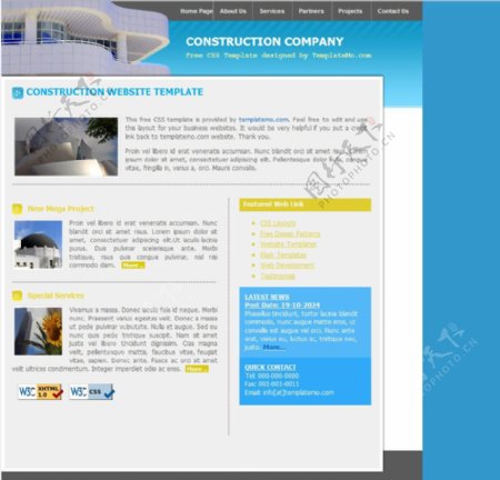 建筑公司CCS网站模版图片