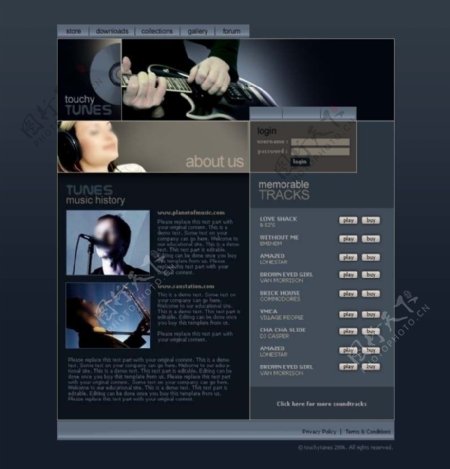 音乐网页设计图片