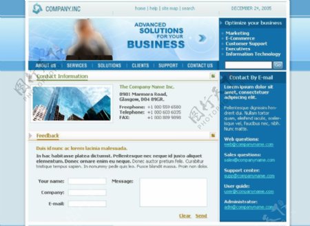 公司在线留言页面网站模版图片