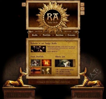 埃及风格网页模板图片