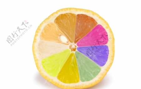 彩色的柠檬图片