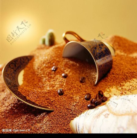 咖啡粉末原料图片